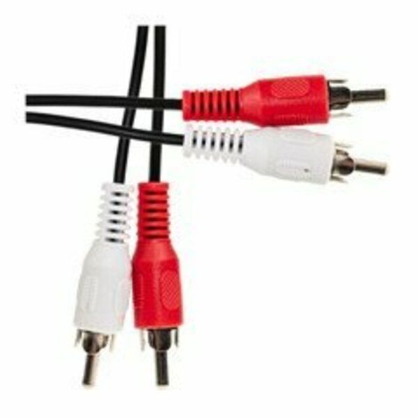 Swe-Tech 3C RCA Stereo Audio Cable, Dual RCA Male, 2 channel Right and Left, 12 foot FWT10R1-02112